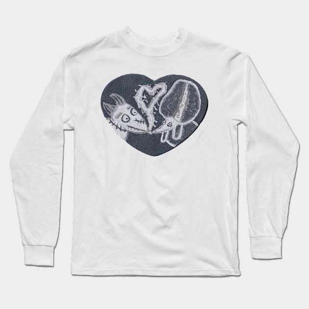 Strange Love Heart Long Sleeve T-Shirt by tesiamarieart